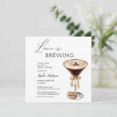 Liebe Braut Espresso Martini Brautparty Einladung (Stehend Vorderseite)