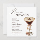 Liebe Braut Espresso Martini Brautparty Einladung (Vorderseite)