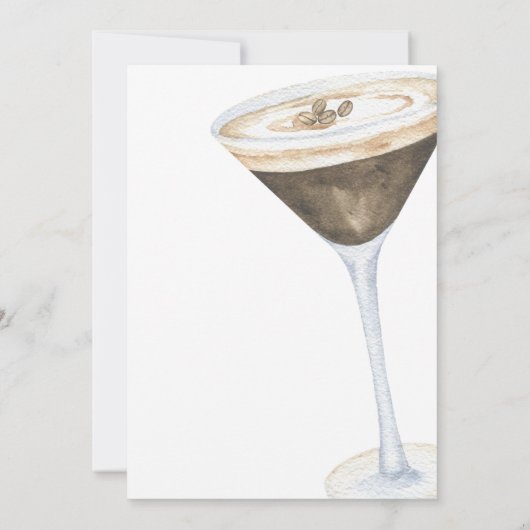 Liebe Braut Espresso Martini Brautparty Einladung (Rückseite)