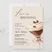 Liebe Braut Espresso Martini Brautparty Einladung (Vorderseite)
