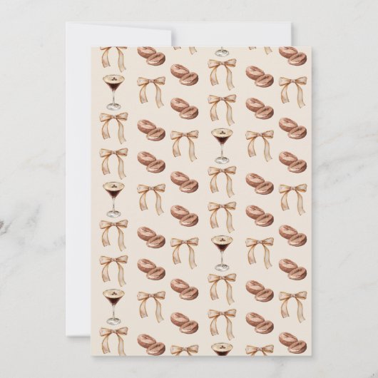 Liebe Braut Espresso Martini Brautparty Einladung (Rückseite)