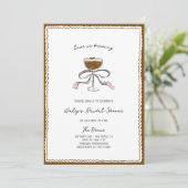 Liebe braut Espresso Martini Brautparty Einladung (Stehend Vorderseite)