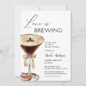 Liebe Braut Espresso Martini Brautparty Einladung (Vorderseite)