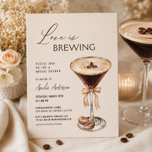 Liebe Braut Espresso Martini Brautparty Einladung