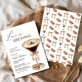 Liebe Braut Espresso Martini Brautparty Einladung