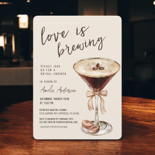 Liebe Braut Espresso Martini Brautparty Einladung