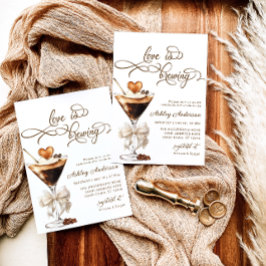 Liebe braut Espresso Martini Brautparty Einladung