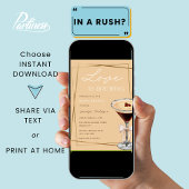 Liebe Braut Espresso Martini Brautparty Einladung