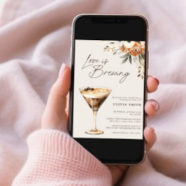 Liebe Braut Espresso Martini Brautparty Einladung