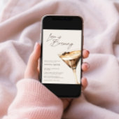 Liebe Braut Espresso Martini Brautparty Einladung