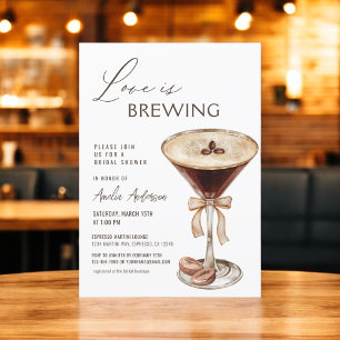Liebe Braut Espresso Martini Brautparty Einladung