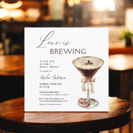 Liebe Braut Espresso Martini Brautparty Einladung