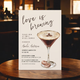 Liebe Braut Espresso Martini Brautparty Einladung