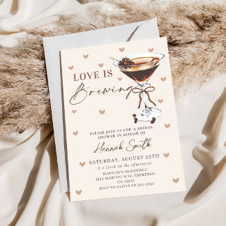 Liebe Braut Espresso Martini Brautparty Einladung