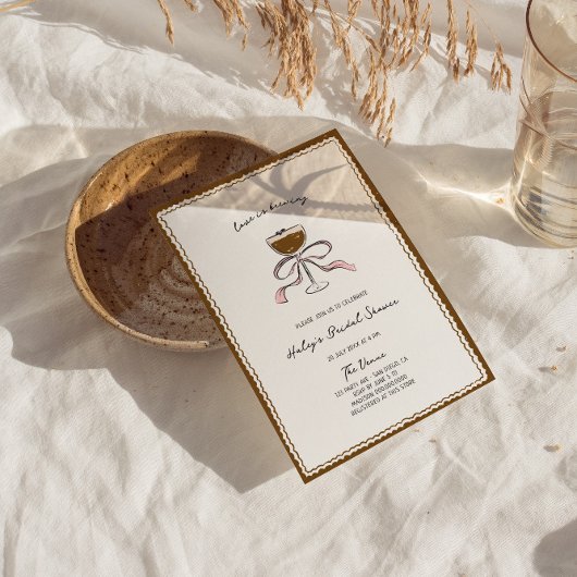 Liebe braut Espresso Martini Brautparty Einladung