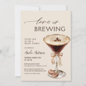 Liebe Braut Espresso Martini Brautparty Einladung (Vorderseite)