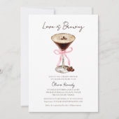 Liebe Braut Espresso Martini Brautparty Einladung (Vorderseite)