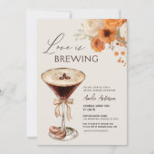 Liebe Braut Espresso Martini Brautparty Einladung (Vorderseite)