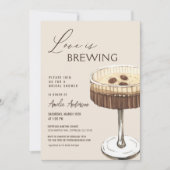Liebe Braut Espresso Martini Brautparty Einladung (Vorderseite)
