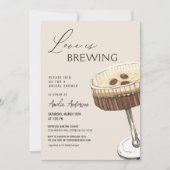Liebe Braut Espresso Martini Brautparty Einladung (Vorderseite)