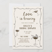 Liebe Braut Espresso Martini Brautparty Einladung (Vorderseite)