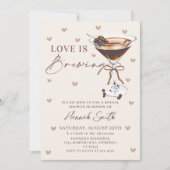 Liebe Braut Espresso Martini Brautparty Einladung (Vorderseite)