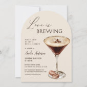 Liebe Braut Espresso Martini Brautparty Einladung (Vorderseite)