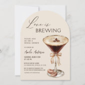 Liebe Braut Espresso Martini Brautparty Einladung (Vorderseite)