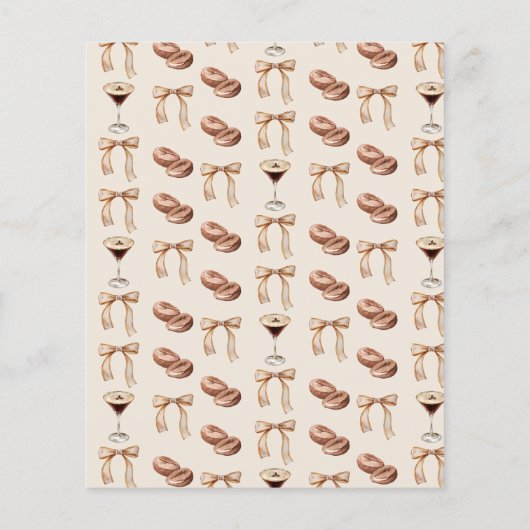 Liebe Braut Espresso Martini Brautparty Flyer (Hinten)