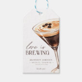 Liebe Braut Espresso Martini Brautparty Geschenkanhänger (Vorderseite)