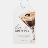 Liebe Braut Espresso Martini Brautparty Geschenkanhänger (Rückseite)