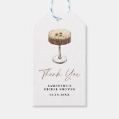 Liebe braut Espresso Martini Brautparty Geschenkanhänger (Vorderseite)