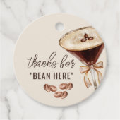 Liebe Braut Espresso Martini Brautparty Geschenkanhänger (Vorderseite)