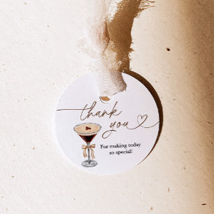 Liebe braut Espresso Martini Brautparty Geschenkanhänger