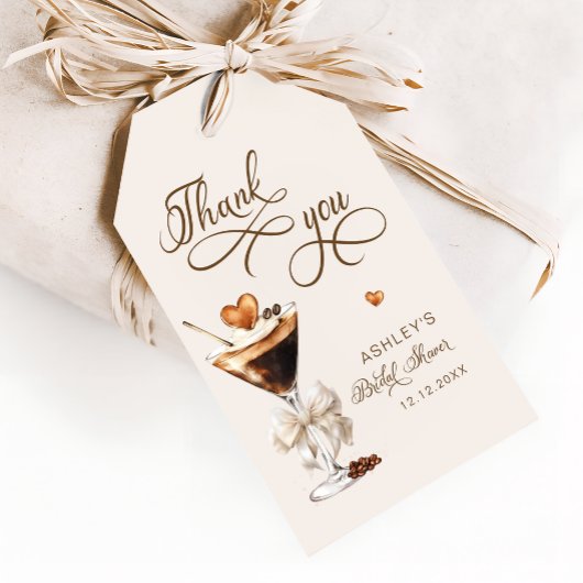 Liebe braut Espresso Martini Brautparty Geschenkanhänger