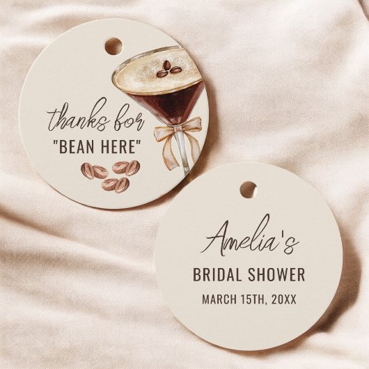 Liebe Braut Espresso Martini Brautparty Geschenkanhänger