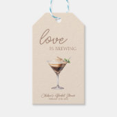 Liebe Braut Espresso Martini Brautparty Geschenkanhänger (Vorderseite)