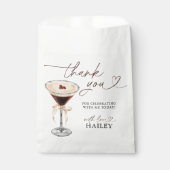 Liebe braut Espresso Martini Brautparty Geschenktütchen (Vorderseite)