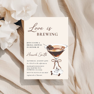 Liebe Braut Espresso Martini Brautparty Inv Einladung