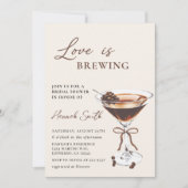 Liebe Braut Espresso Martini Brautparty Inv Einladung (Vorderseite)