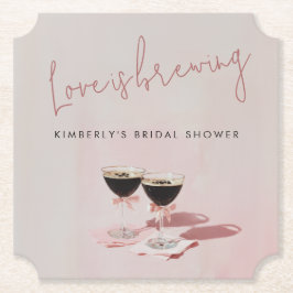 Liebe Braut Espresso Martini Brautparty Nickerchen Untersetzer