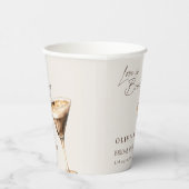 Liebe Braut Espresso Martini Brautparty Pappbecher (Rechts)