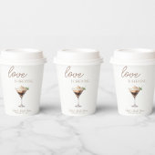 Liebe Braut Espresso Martini Brautparty Pappbecher