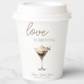 Liebe Braut Espresso Martini Brautparty Pappbecher