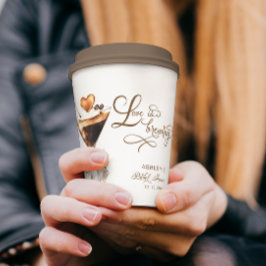 Liebe braut Espresso Martini Brautparty Pappbecher