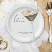 Liebe Braut Espresso Martini Brautparty Pappteller