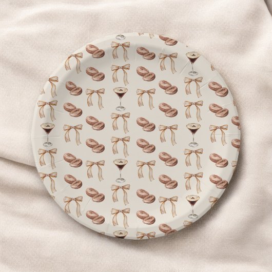 Liebe Braut Espresso Martini Brautparty Pappteller