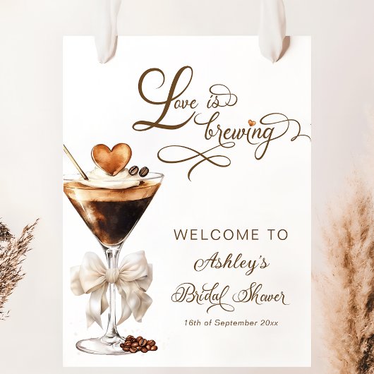 Liebe braut Espresso Martini Brautparty Poster