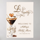 Liebe braut Espresso Martini Brautparty Poster (Vorne)