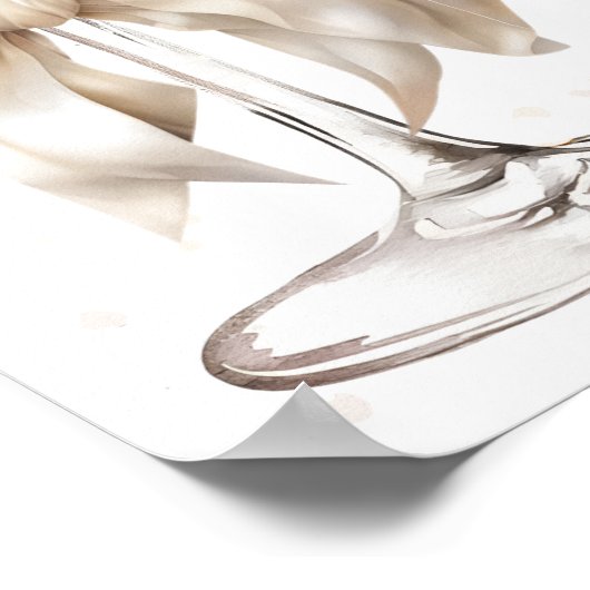 Liebe braut Espresso Martini Brautparty Poster (Ecke)